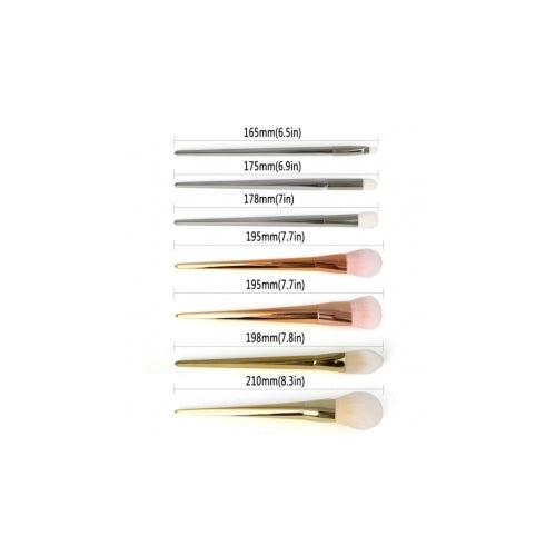 7PCS Professional Real Metal Techniques Brushes Makeup Brush Kit&set Bold Metal